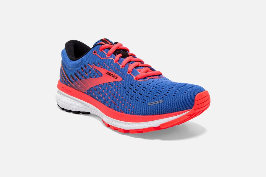 Brooks Ghost 13 Road Running Shoes Womens Blue/Orange 027138-AQR